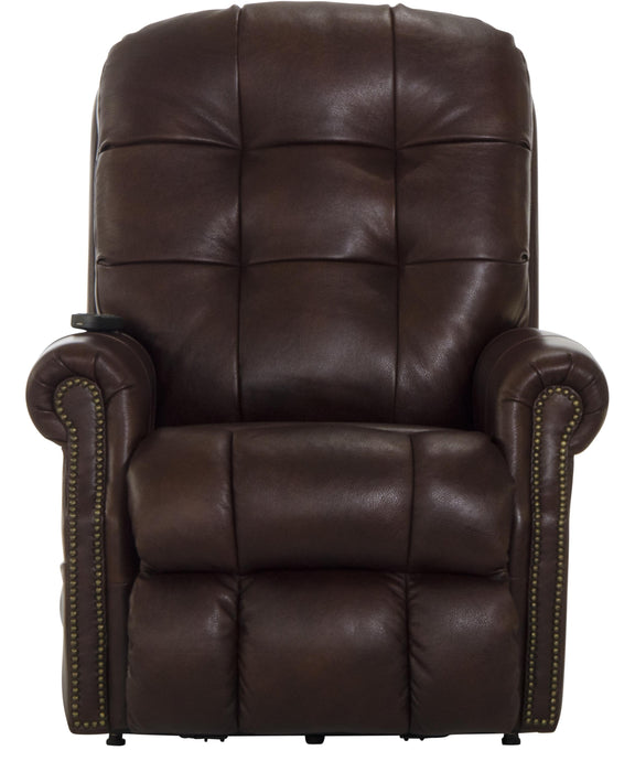 Madison Italian Leather Power Lift Lay Flat Recliner with Heat & Massage