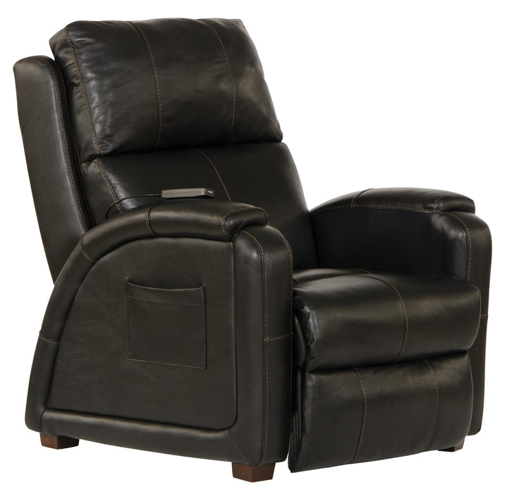 Reliever Leather Power Lay Flat Recliner with Power Adjustable Headrest and Lumbar, Zero Gravity and CR3 Therapeutic Massage