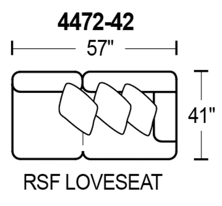 Jackson Furniture Kingston RSF Loveseat in Phantom/Pewter 447242 image